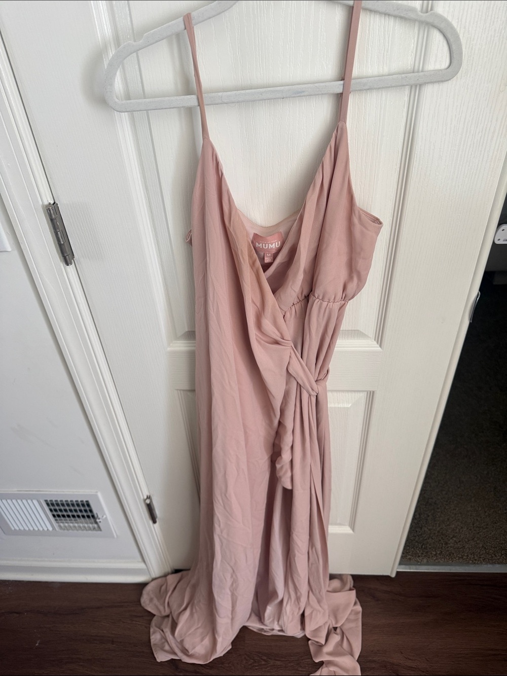 Show me your mumu Women's Blush Pink Wrap Maxi Dress